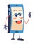 Cellphone with face, smartphone or mobile phone cartoon character