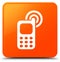 Cellphone ringing icon orange square button