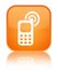 Cellphone ringing icon special orange square button