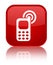 Cellphone ringing icon special red square button