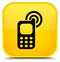 Cellphone ringing icon special yellow square button
