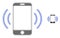 Cellphone Vibration Halftone Dot Icon