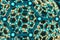 Cells and biological chain,molecules and abstract conception,3d rendering