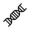 Cells DNA stick vector thin line icon