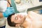 Cellular facial therapy in a spa