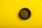 a cellular flash attachment on a yellow background.photo equipment.