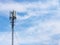 Cellular network antenna against blue sky