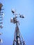 Cellular network signal tower, radio and Wifi