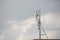 Cellular transmitter Telecommunication tower with antennas Multiplicity communications. microwave tower Cell Phone