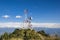 Cellular, tv and radio antennas at the top of mountain