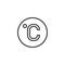 Celsius degree line icon