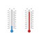 Celsius and Fahrenheit meteorological thermometer degree scales with cold and hot temperature index. Outdoor temperature