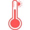 Celsius or fahrenheit meteorology thermometers measuring heat and cold, vector illustration. Thermometer equipment showing hot or