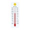 Celsius and fahrenheit meteorology thermometers measuring hot or cold, vector illustration. Thermometer equipment showing hot or