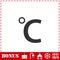 Celsius icon flat