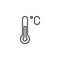 Celsius thermometer outline icon