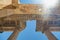 Celsus library facade from below