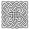 Celtic black and white pattern. Scandinavian ornament. Ribbon background.