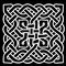 Celtic black and white pattern. Scandinavian ornament. Ribbon background. Vector illustration.