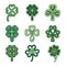 Celtic clover patterns