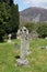 Celtic cross in churchyard, loweswater, Lake district.