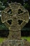 Celtic cross on graveyard