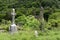 Celtic cross at a graveyard