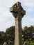 Celtic Cross in graveyard on Lindisfarne The Holy Island