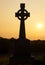 Celtic cross in silhouette