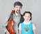 Celtic Folk Musician with Daughter