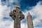 Celtic gravestone and medieval round tower