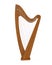 Celtic Harp Isolated