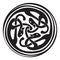 Celtic Irish zoomorphic interwoven desig