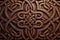 Celtic knot carved on wood background texture - set 2