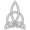 Celtic knot of harmony carving triquetra carved knot, irish home scottish heritage celtic goddess