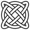 Celtic knot symbol eternal life infinity, vector amulet symbol longevity and health, symbol of mental health and well