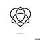 Celtic love knot symbol vector illustration