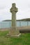 Celtic pattern cross at Welsh church