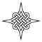 Celtic quaternary knot of eternity, vector celtic pattern symbol close connection and eternal love