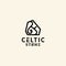 Celtic stone viking pagan logo design vector inspiration