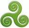 Celtic symbol, triskele, Irish green