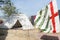 Celtic tent during the Renaissance Pleasure Faire.