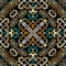 Celtic textured seamless pattern. Colorful tapestry background. Repeat grunge backdrop. Intricate ornaments. Embroidered ornate