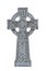 Celtic tombstone cross isolated