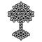 Celtic Tree of Life, monochrome weaved ornament