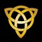 Celtic Trinity, Triskelion, Holy Trinity spiritual gold symbol