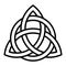 Celtic triquetra knot symbol