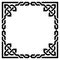 Celtic vector braided frame design, Irish traditional square border  perfect for greeting card or invitation