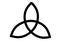 The Celtic Wiccan symbol of the Triquetra symbol of the Triple Goddess white backdrop