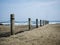 Cement barrier at the beach